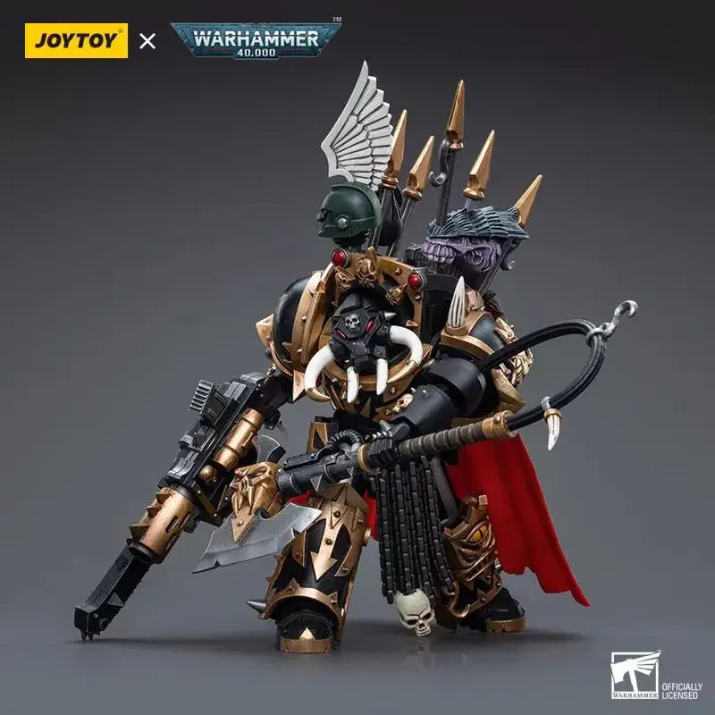 JOYTOY Warhammer 40k 1/18 Action Figures Anime Chaos Space Marines Black Legion Chaos Lord in Terminator Armour【In Stock】