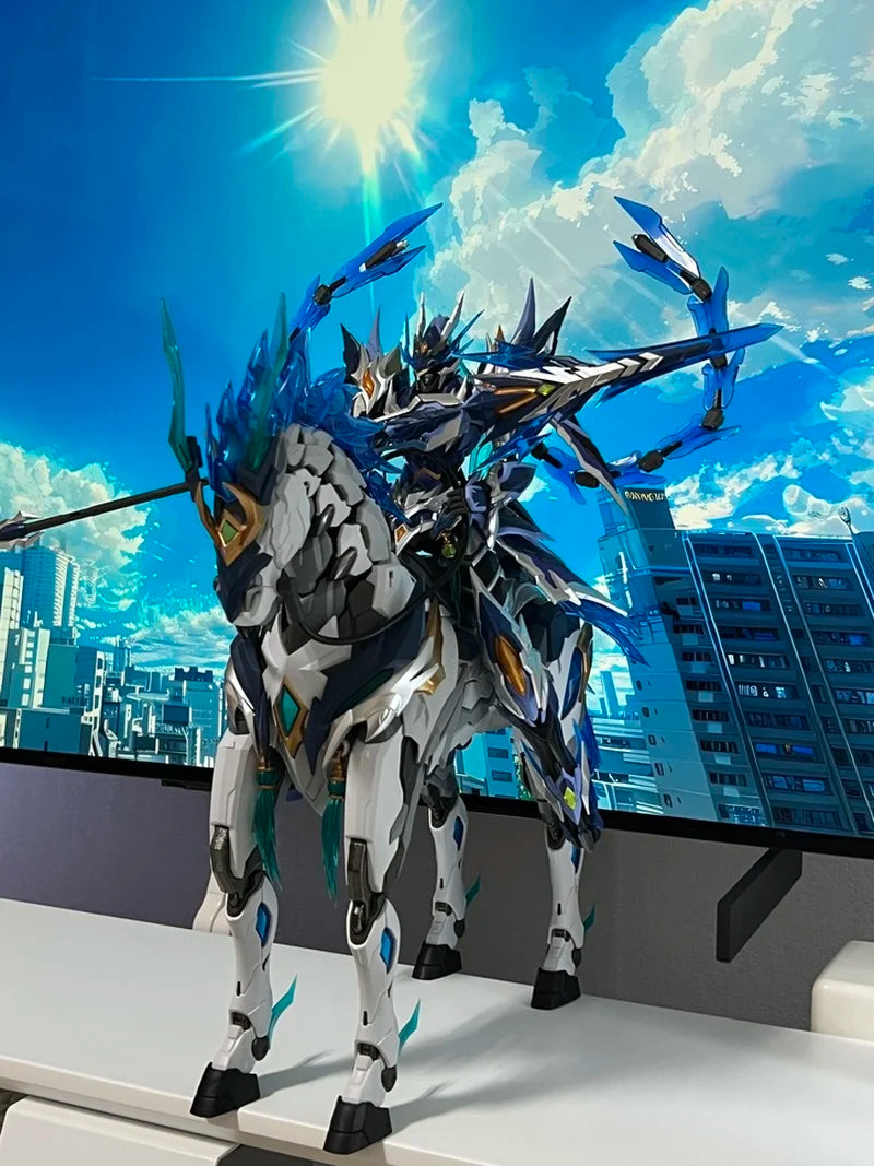 Hot In Stock Motor Nuclear Assembly Zhao Yun Yulan White Dragon Horse Alloy Skeleton Movable Model Collectibles Decoration Toys