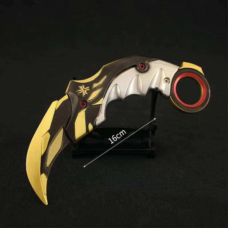 Valorant Karambit Weapon Model Reaver, EP 5 Karambit Toy Sword All Metal Keychain Claw Knives Toy Prop Ornaments Boys Gifts