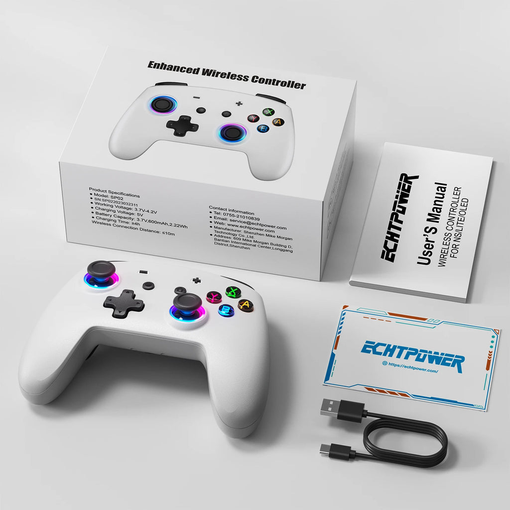 ECHTPower Wireless Gamepad Controller for Switch2/PC - Joystick for Video Game Consoles And Accessories