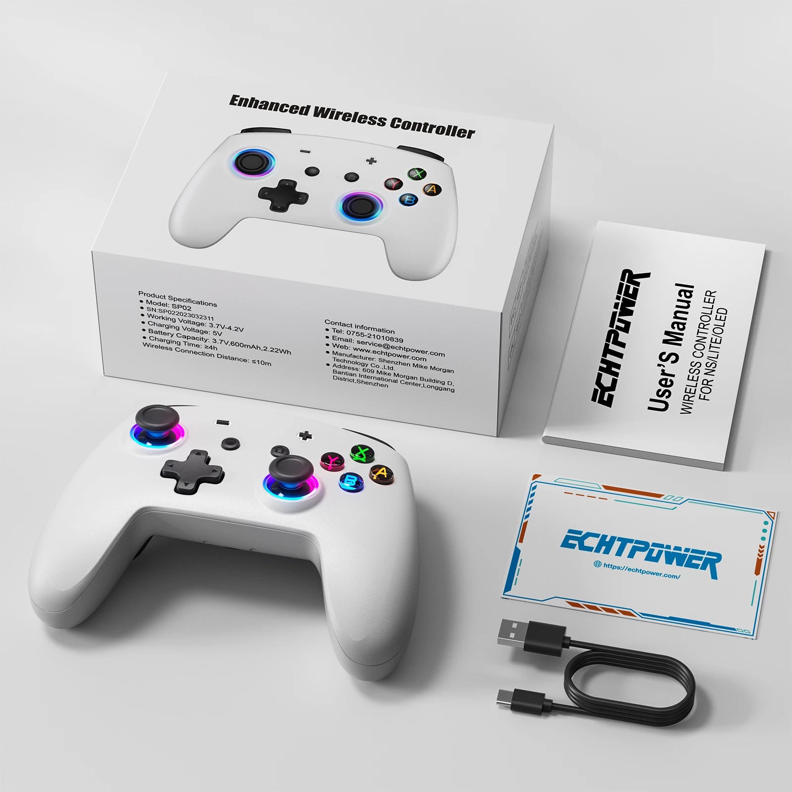 ECHTPower Wireless Gamepad Controller for Switch2/PC - Joystick for Video Game Consoles And Accessories