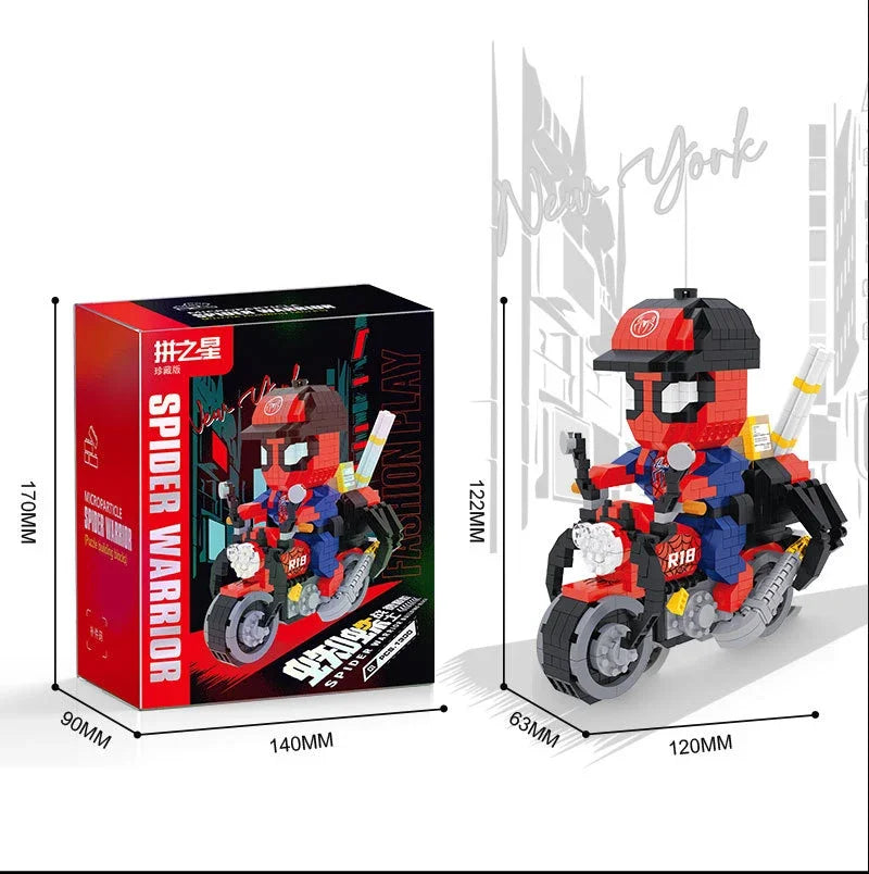 Batman Micro Building Blocks Figure DC Superman Motorcycle Super Heroes 3D Puzzle Model Movie Mini Bricks Toys For Kids Gifts