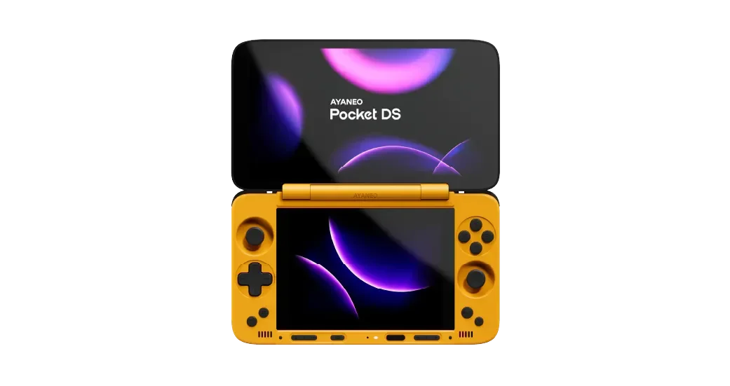 Pocket DS-Spielekonsole, 7 Zoll, 1080P, 165 Hz, OLED-Bildschirm, 8000 mAh, tragbare Android-Handheld-Konsole, Flip-Spielmaschine mit zwei Bildschirmen