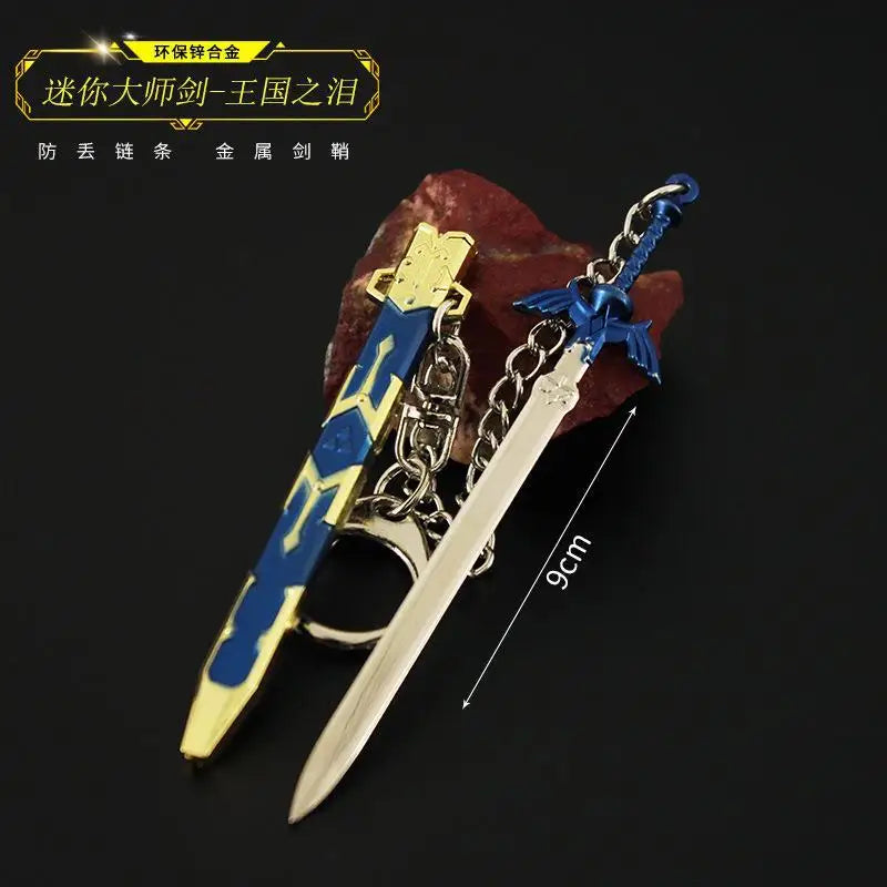 Game Zelda Link Master Sword Keychain Cosplay Openable Alloy Swords Keychain Decor Accessoories Keyholder Kids Fans Xmas Gift