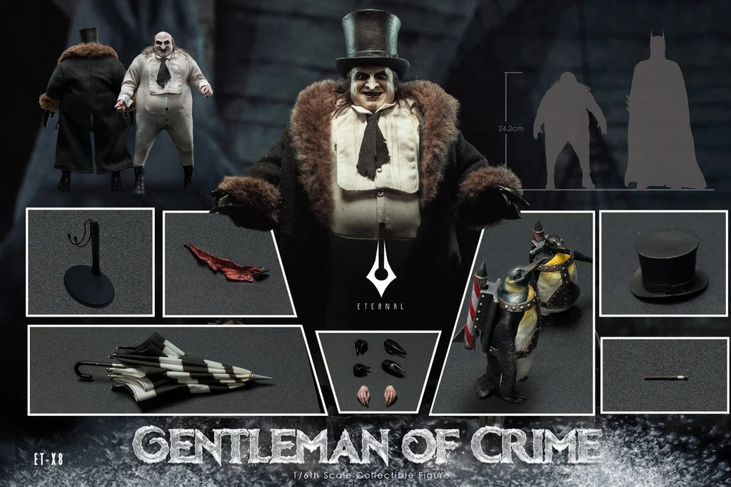 In Stock ETX8 1/6 Collectible Toy The Penguin Gotham Gentleman Villain Criminal Full Set 12inch Action Figure Xmax Model Toy
