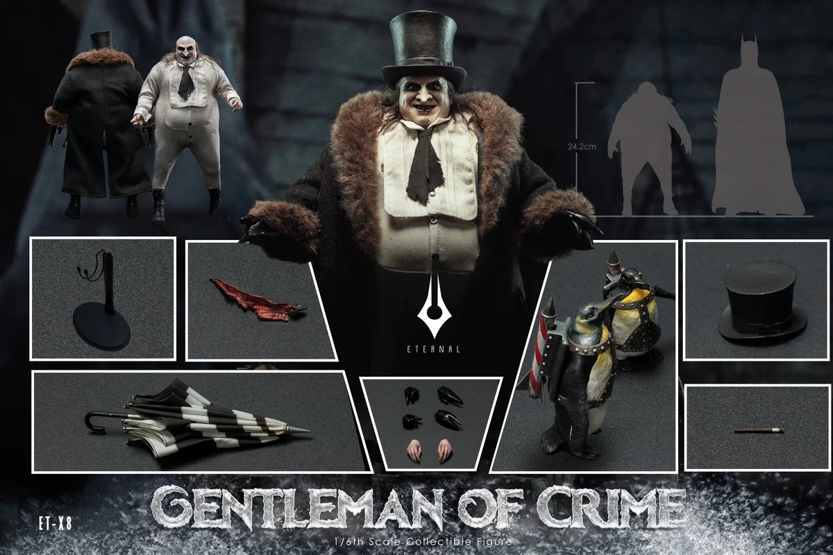 In Stock ETX8 1/6 Collectible Toy The Penguin Gotham Gentleman Villain Criminal Full Set 12inch Action Figure Xmax Model Toy