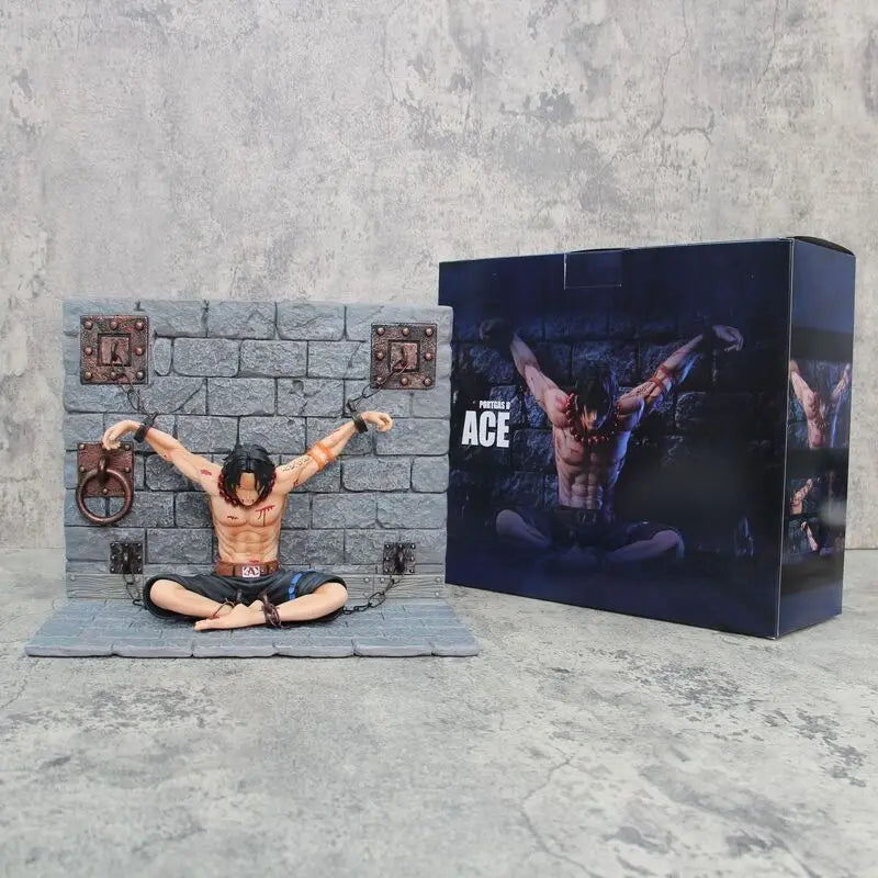 One Piece Anime Figures Luffy Portgas D Ace Action Figure Statue Desktop Ornament Doll PVC 22cm Figma Figurine Collectible Toys
