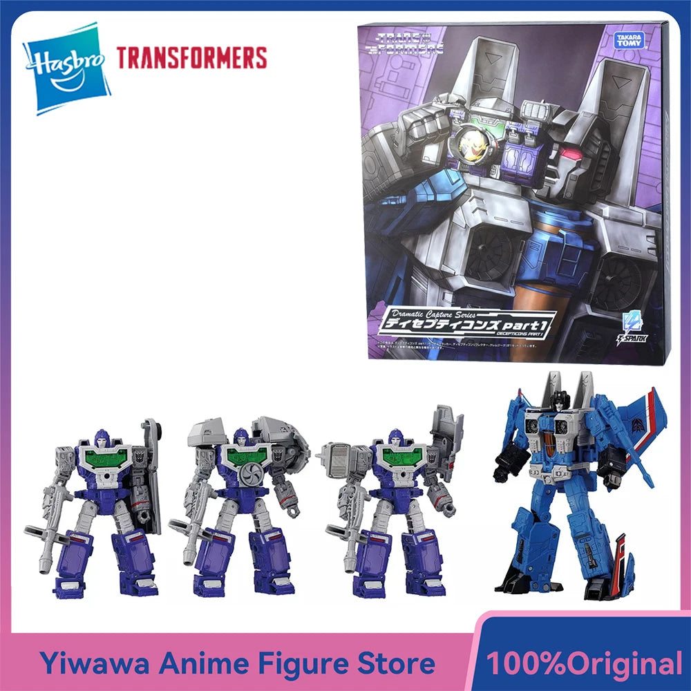 [In-Stock] Transformers Takara Tomy Dramatic Capture Series Decepticons Part 1 Thundercracker & Reflector Figure Model Gift Toys