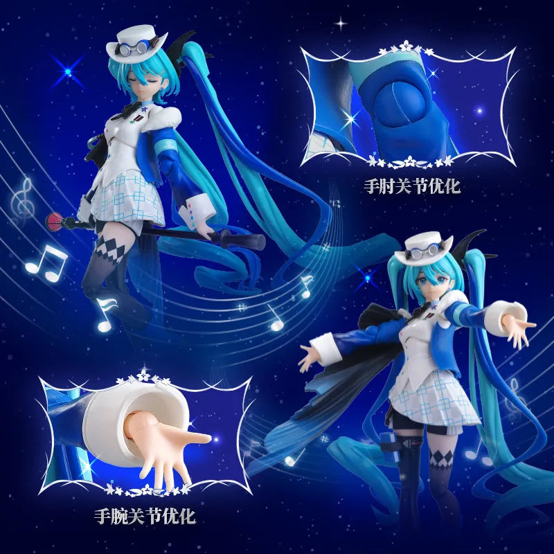 Blokees Hatsune Miku 17th Modeling Sakura Miku Singer Action Figure Joint Mobility Anime Assembly Toy Doll Collection XMAS Gifts