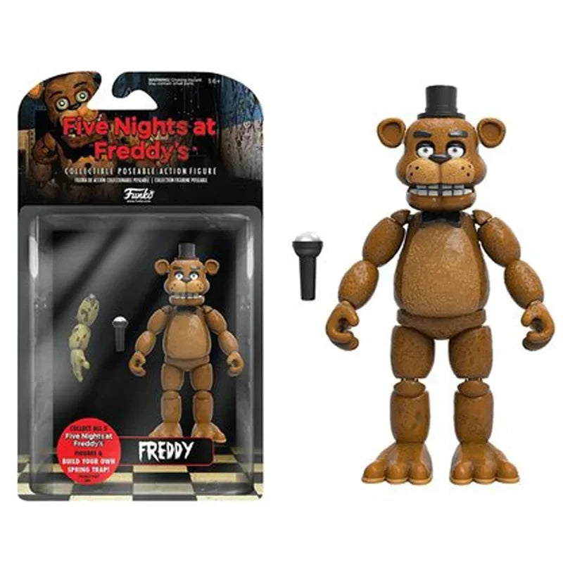 14cm FNAF Figures Nightmare Freddy Bonnie Foxy Chica Action Figure Movable Blacklight Freddy Frostbe Collection Toys