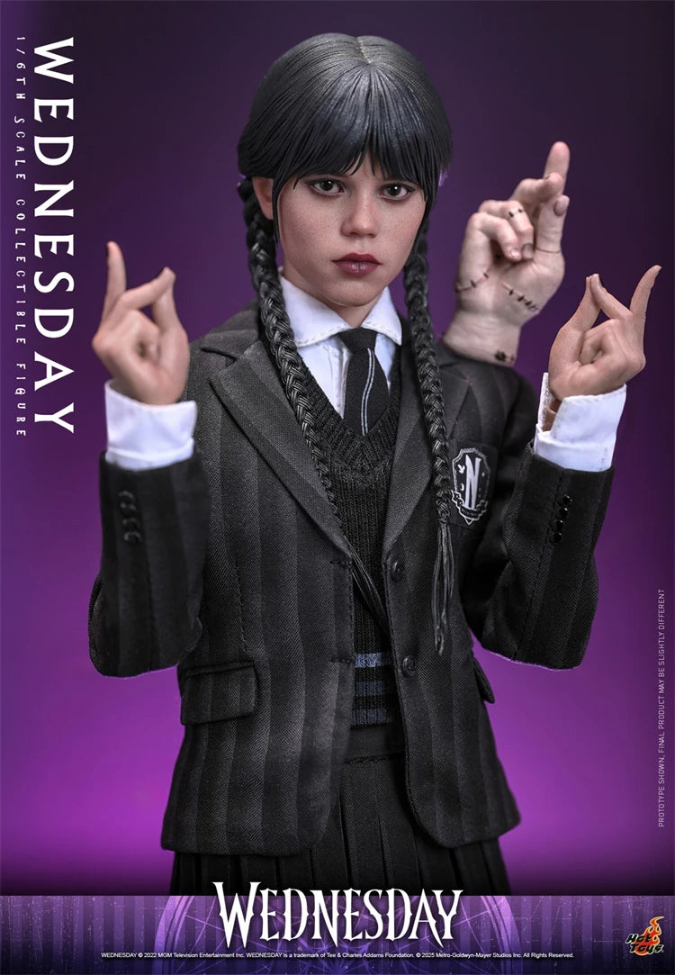 In Stock HotToys TMS135 Wednesday Naraku Gakuin Style 1/6 Soldier Figure Anime Action Figure Toy Gift Model Collection