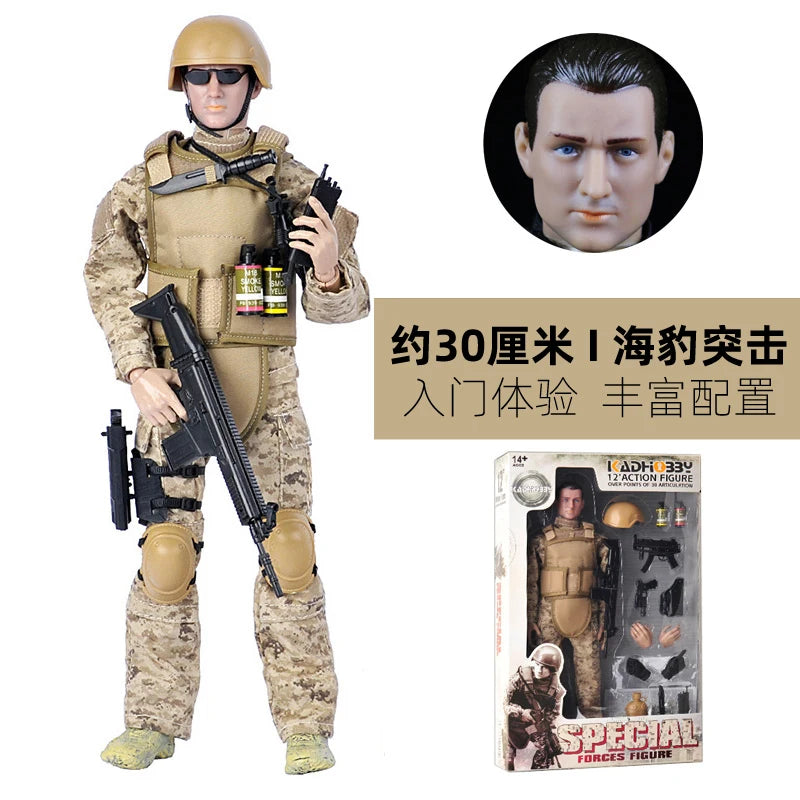 TYCTOYS 1/6 Scale Male Soldier Model SWAT Special Police Boy Doll 12inch Full Set Action Figure Model Toys Collection Present