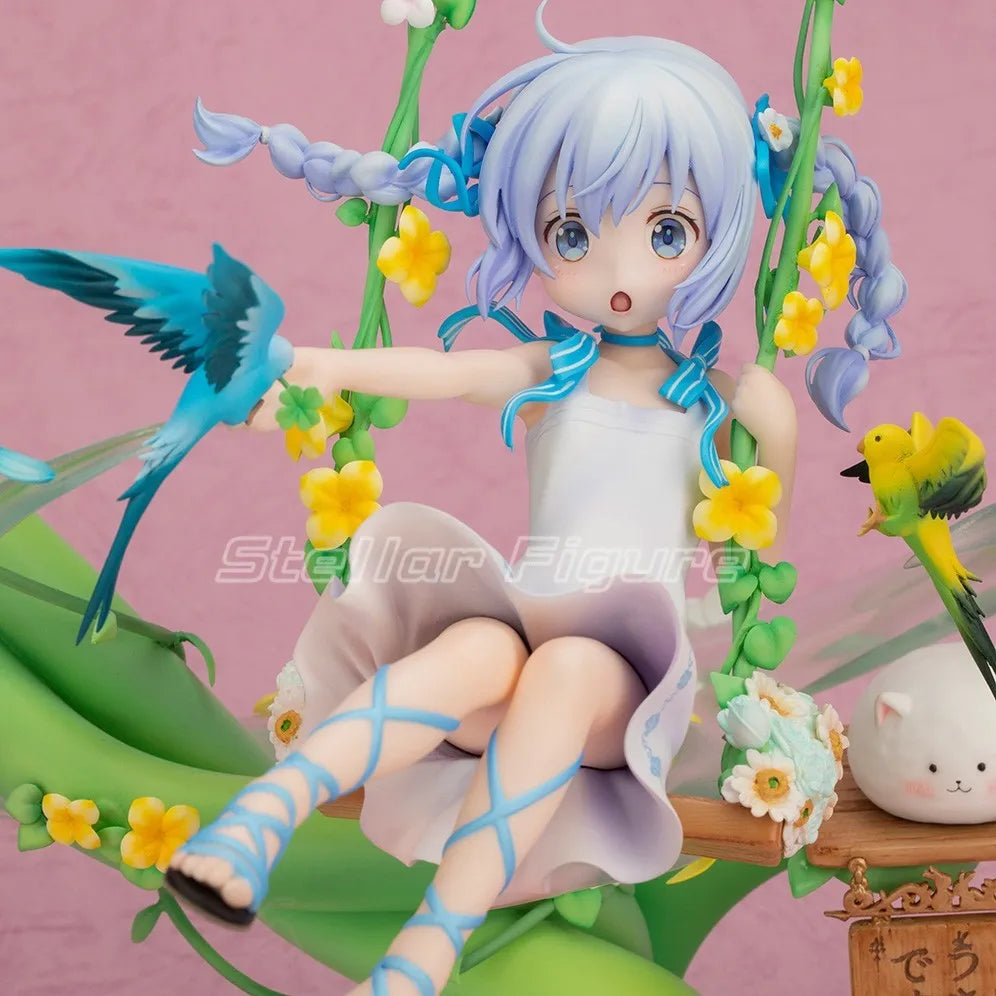 【SF】In Stock F:NEX Would You Like Some Rabbits Today Tippii Kafuu Chino 1/7 Scale Figures Model Collection Gift