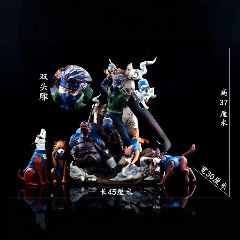 Naruto Shippuden Anime Figures Hatake Kakashi Gk Oversize Model 36cm Action Figure Statue Pvc Figurine Figma Collectible Toys
