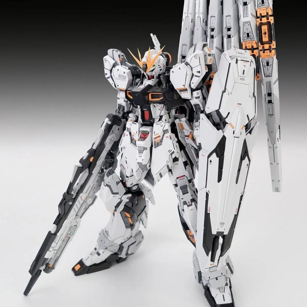 Nongchangzhu 1/100 RX-93 Nu Gundam GK-Style Articulated Assembly Mecha Model Kit, Educational Gift Toy