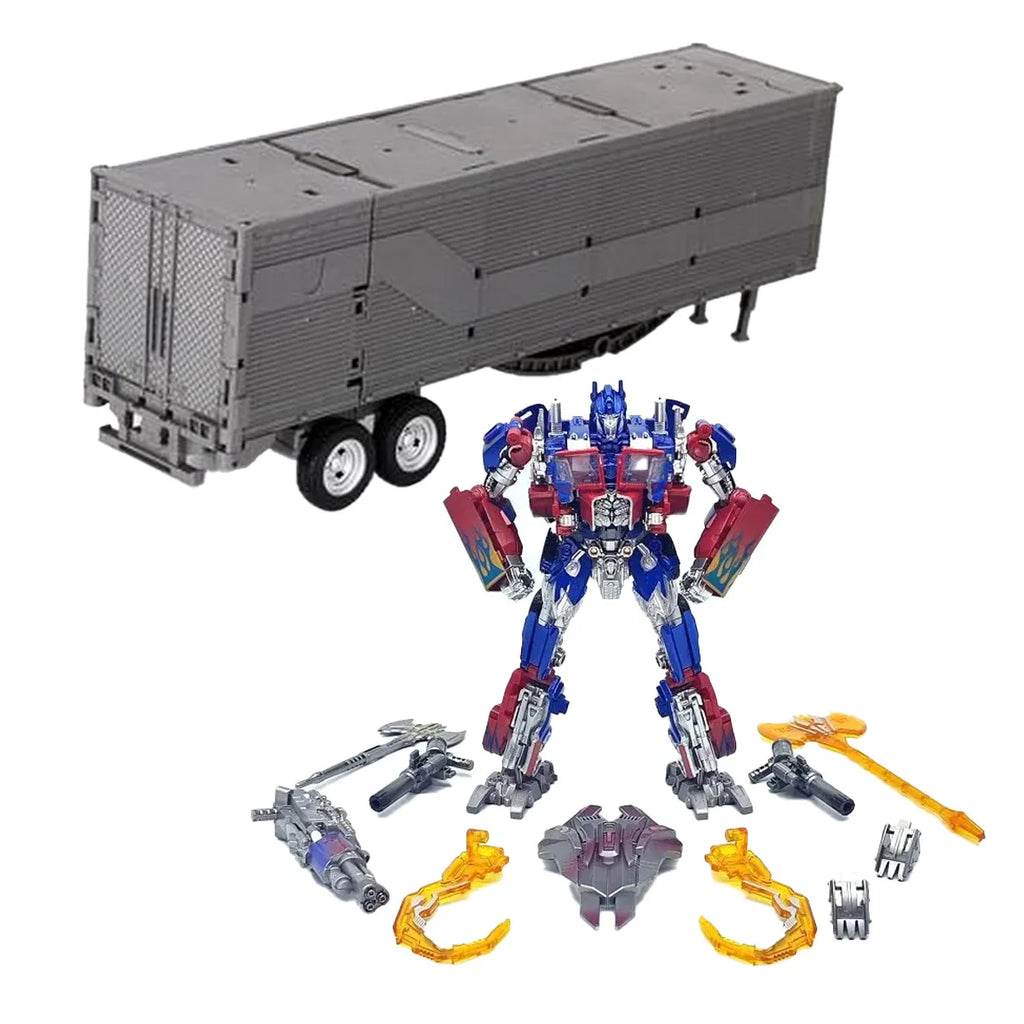 Transformationsspielzeug Baiwei Optimus Commander Robot TW1022 Anhänger Modell CY01 Taktischer Container TW1122 Action Deformationsfigur