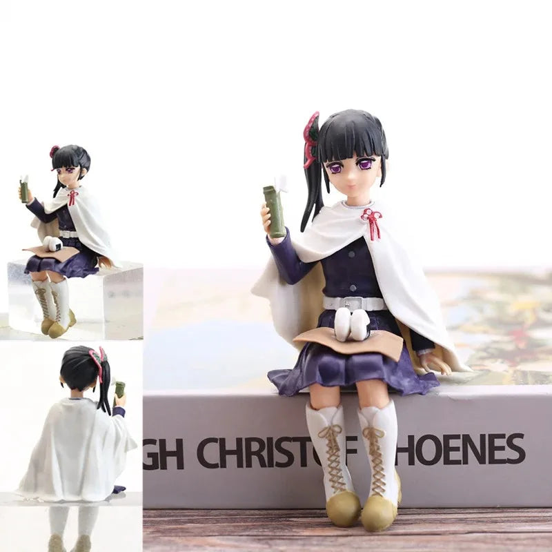 10-15cm Anime Demon Slayer Figur Kamado Tanjirou Nezuko Sitzhaltung Actionfigur PVC Modell Puppensammlung Spielzeug Geschenk Kinder