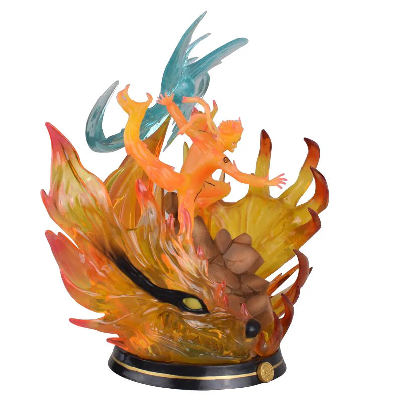 GK Naruto Kurama Chakra Mode Shippuden Anime Figurine Model Action Figure Sasuke Itachi Statue Collection Toy 35cm Kyuubi Figma