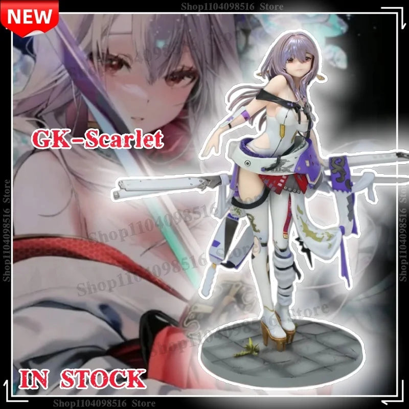 Anime GK Model 25cm Nikki Red Lotus Victory Goddess Handmade Statue Periphery Collection Ornament Toy Gift For Anime Fans