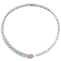 Hot Sale Personalized Jewelry Irregular Iced Out Bling Bling Big Pink Cz Diamond Tennis Chain Necklace