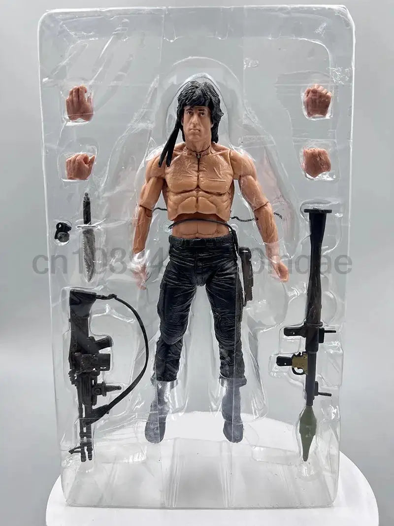 NECA Figure First Blood John J Rambo Stallone Action Figure Rambo 2015 Ver. Special Forces Soldier Avenger Sylvester Film Model
