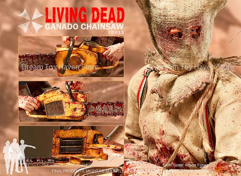 Hot Heart FD013 1/6 Scale Male Soldier Chainsaw Killer Horrifying Dolls 12Inch Action Figure Halloween Decoration Gifts