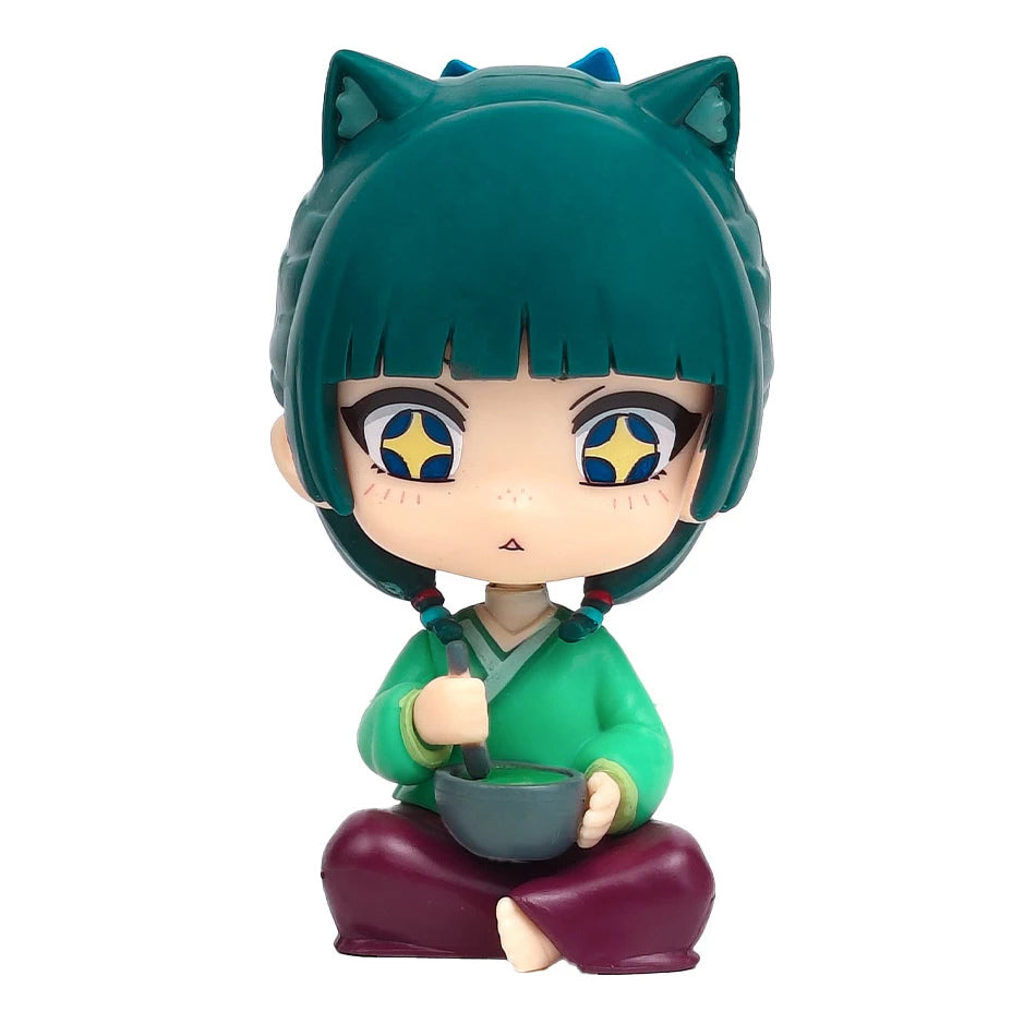Q Version The Apothecary Diaries Maomao Jinshi Mini Figure Anime Periphery Sitting Toy Desktop Car Ornaments Model Toy Doll Gift