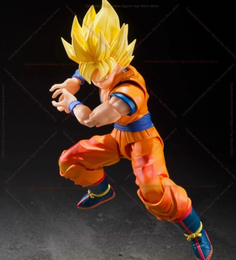 Original Bandai Dragon Ball Z S.H. Figuarts Super Saiyan Son Goku 3.0 The Games Begin Anime Action Figure Model Toys Gifts