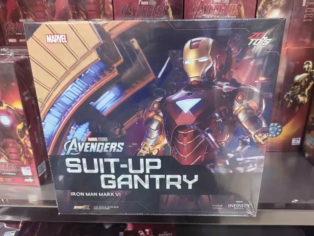 ZD Toys Iron Man MARK VI Set Gantry Series Action Figure PVC Collectible Model Decoration Anime Figure Model Collection Toy Gift