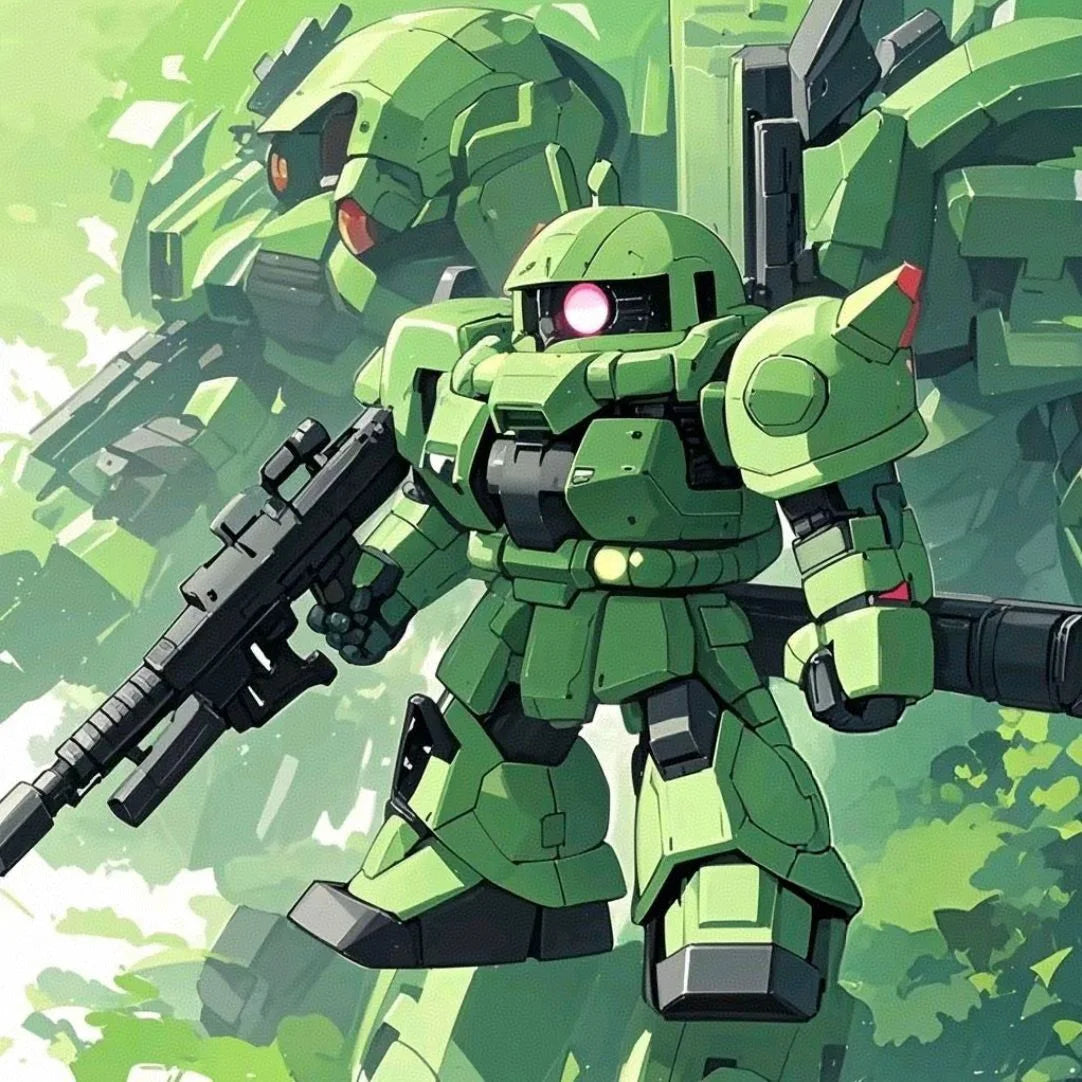 2026 Hot Cute Assembly Model Toy Zaku Ii Mass Production een Version Q Version Mobile Suit Robot Model Kit for Ages Toys Gift