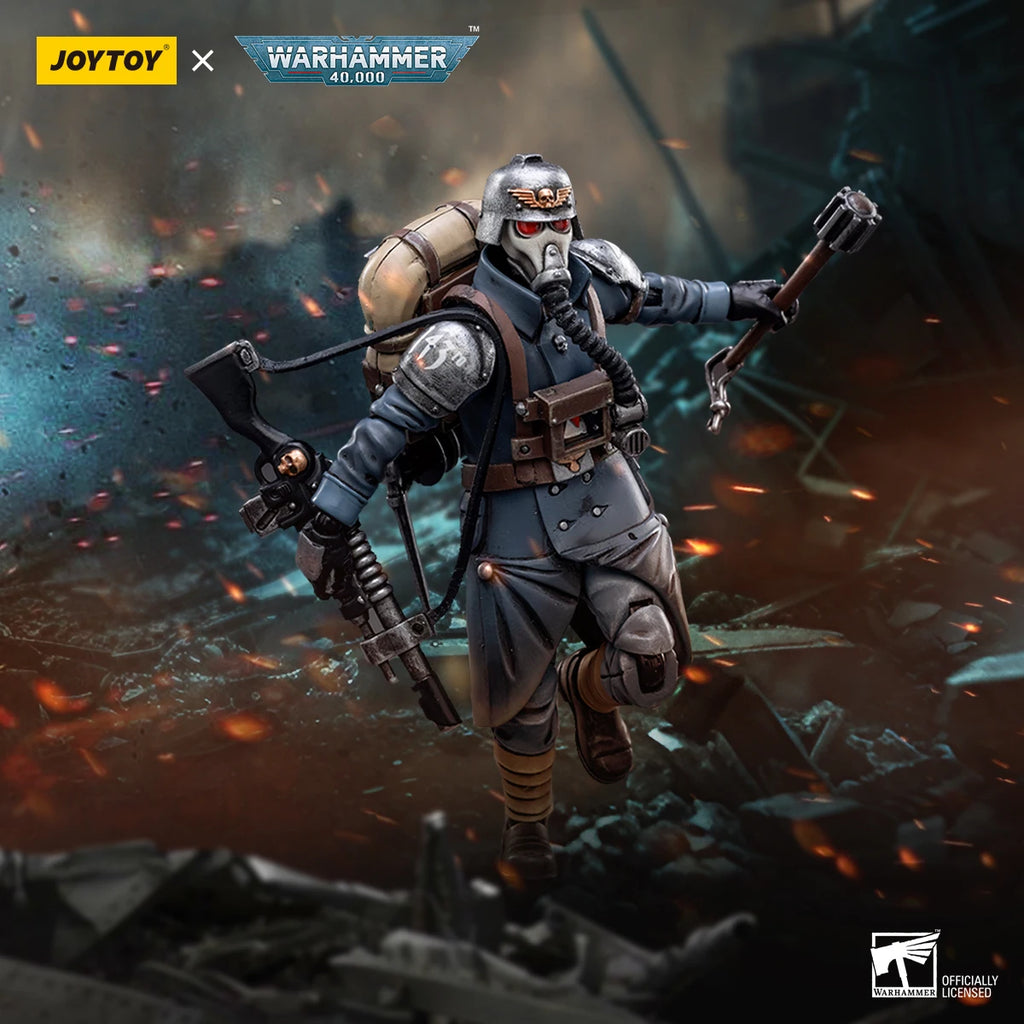 JOYTOY Warhammer 40K Astra Militarum Death Korps Of Krieg Veteran Squad Guardsman Actionfigur Original Sammlerstück Dekoration Geschenk