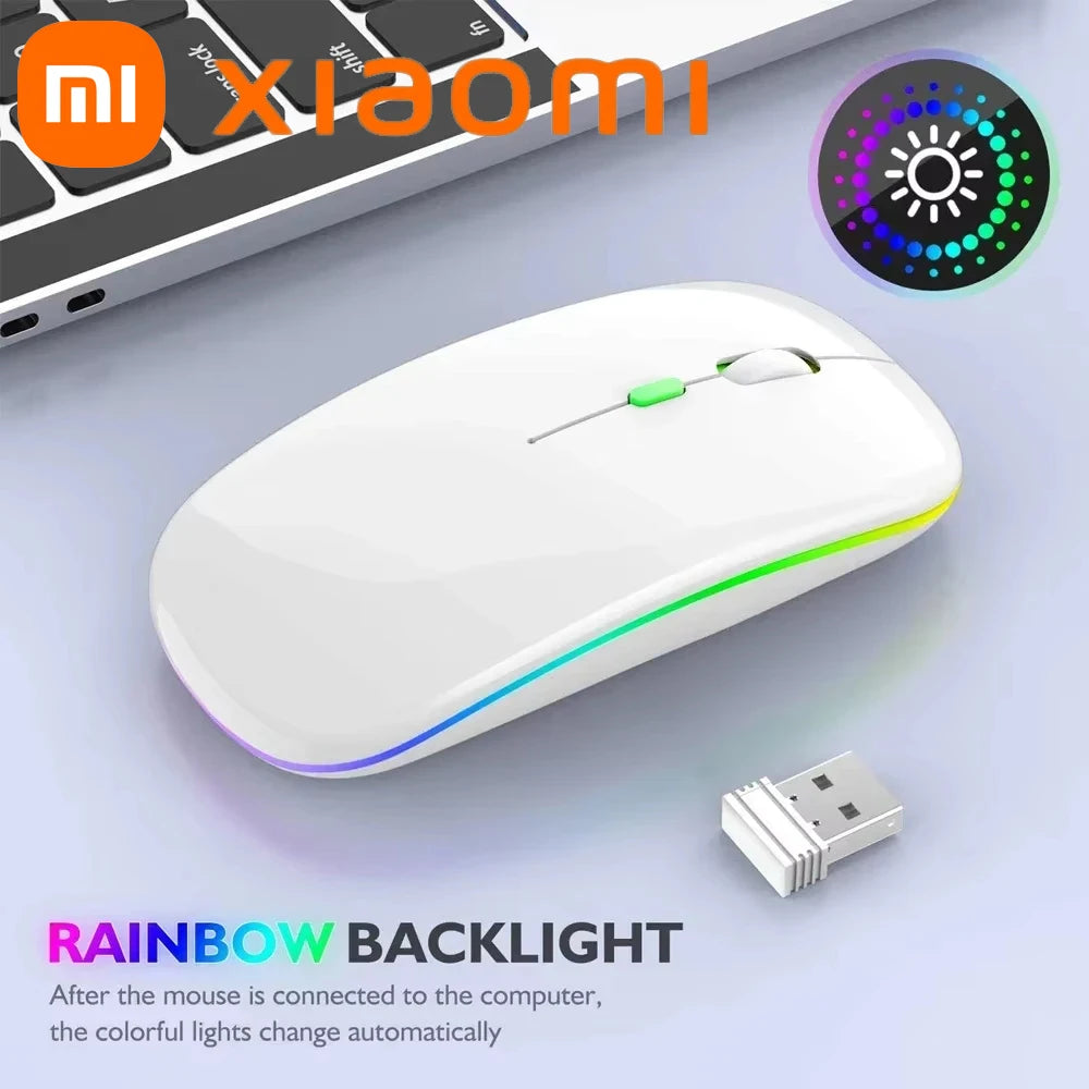 Xiaomi Wireless Mouse Rechargeable Bluetooth Dual-mode Silent LED Backlit Mice rgonomic Gaming Mouse Suitable For Notebooks PC