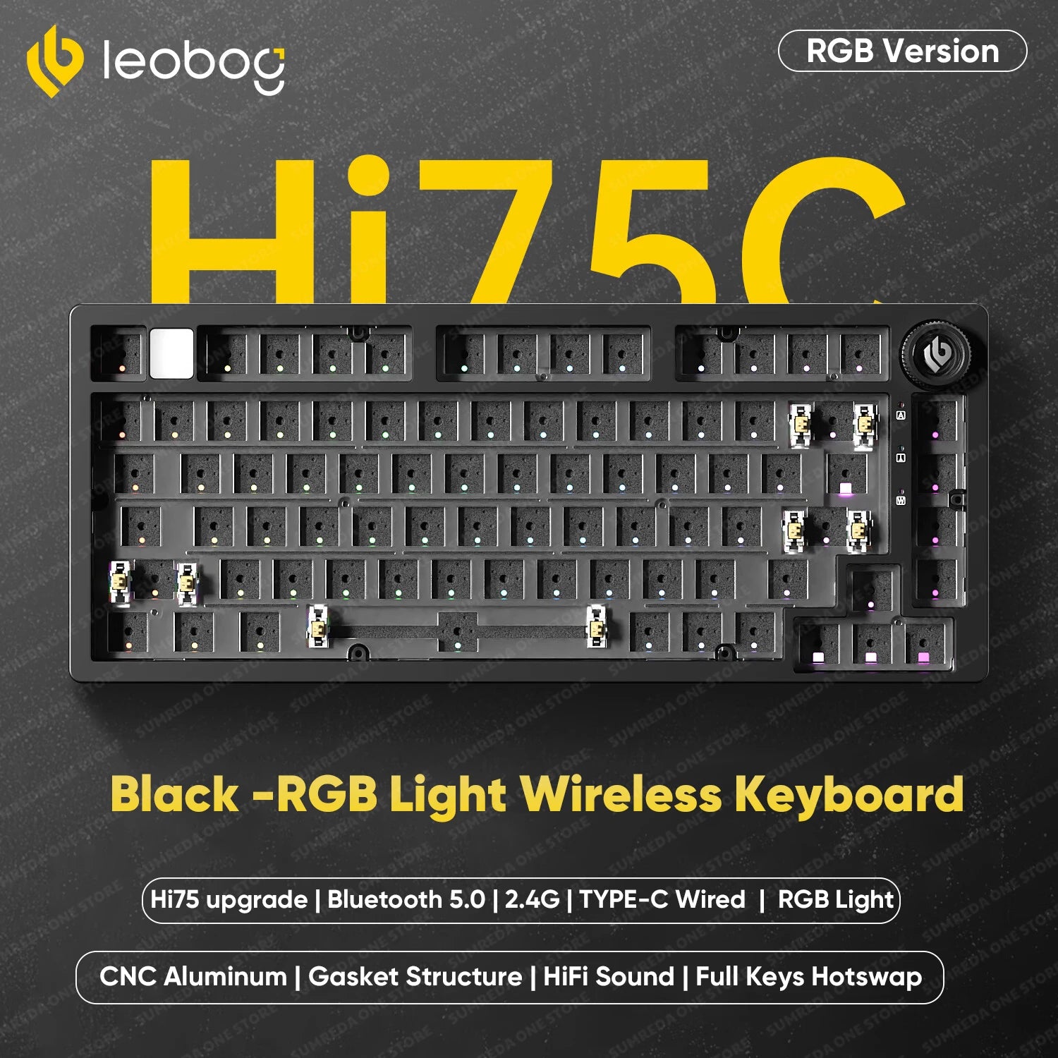 Leobog Hi75C Hi75C Pro Hi75 Gaming Aluminium Drahtlose Mechanische Tastatur Kit 81 Tasten Bluetooth 2,4G Wired Hotswap Gamer Tastatur