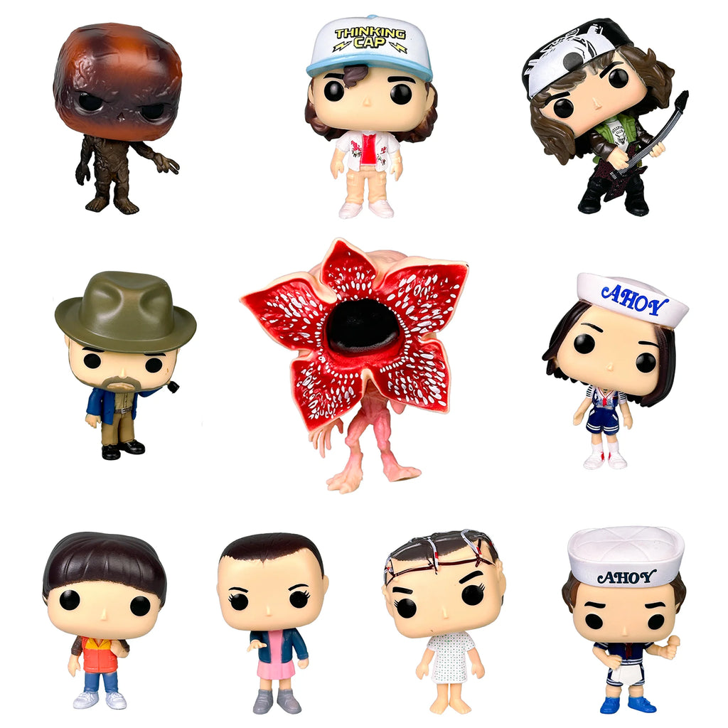 Stranger Things Figures Collection - Eleven/Max/Steve/Ahoy Character Vinyl Models (10cm) | Collectible Toys,