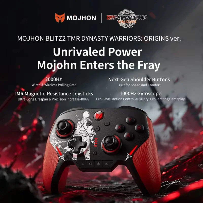 BIGBIGWON Blitz 2 TMR wireless game controller,Gamepad ,2000Hz,1000mAh,Bluetooth Star Flash For NS PC Steam Game,PUBG.APEX.