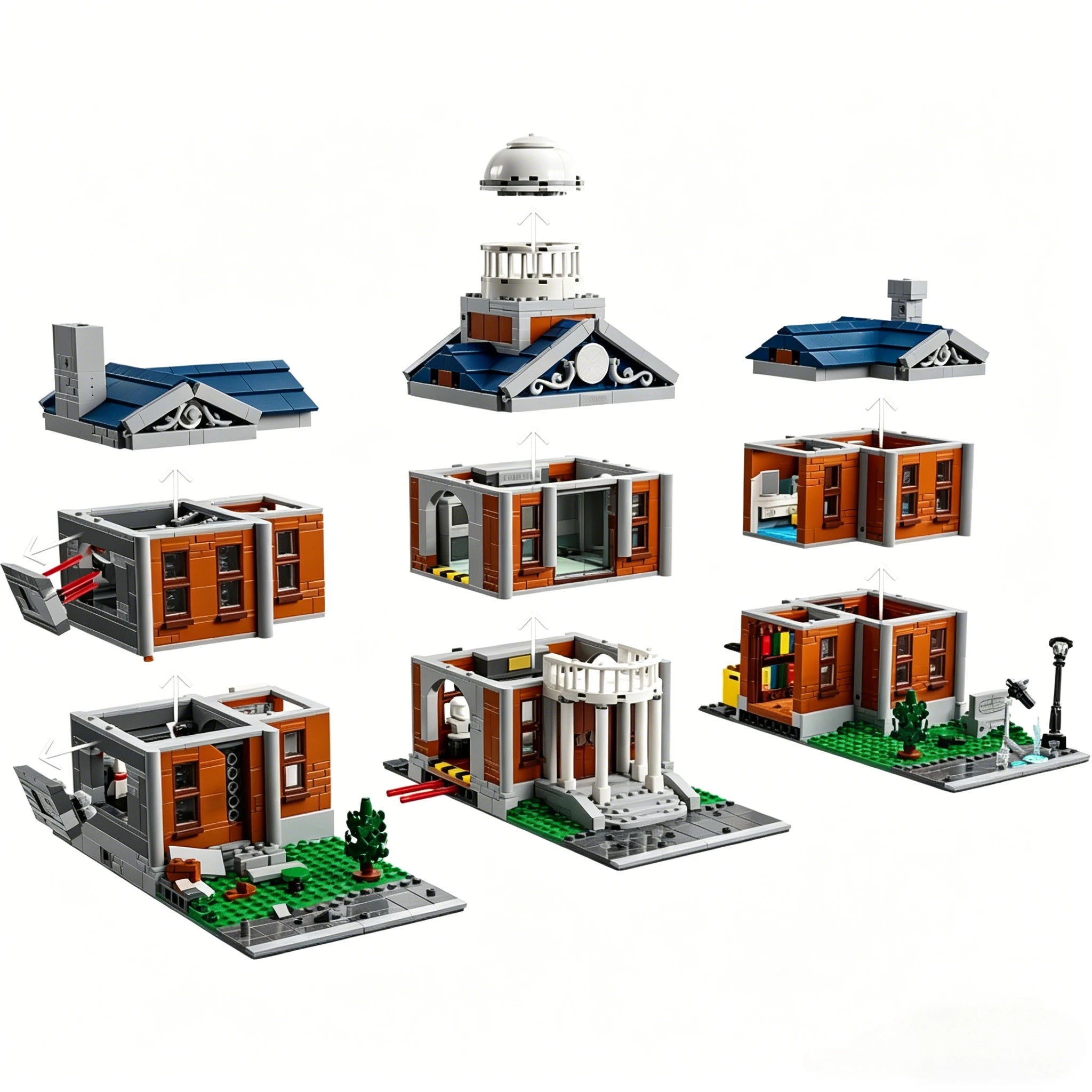 3093Pcs New X Mansion Modular Model Building Blocks City Architecture Streetview Set Bricks Toys for Kids Adult Christmas Gifts