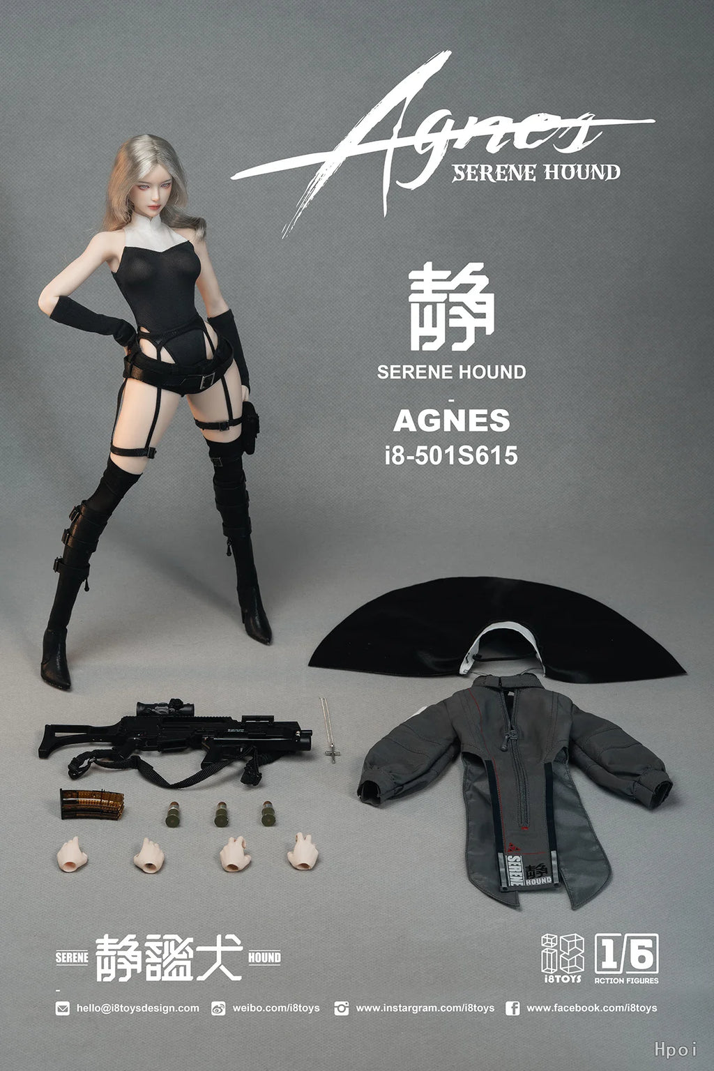 【MT】Pre-sale I8TOYS 501S615 Quiet Dog Agnes 1/6 Action Figure Model Collection