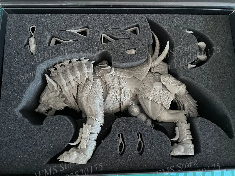 D20 Studio 37Cm 1/12 Scale Collectible Figure Wolf Orc Mounts Giant Wolf Mount White Bone Movable Wolf For 6" 7 "Action Figure