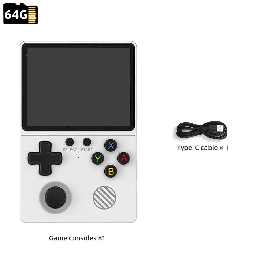 3.5 Inch Pocket Portable Video Game Console Open Source Handheld Game Player with 22000+ Games for PS1 GBA Retro Emulator
