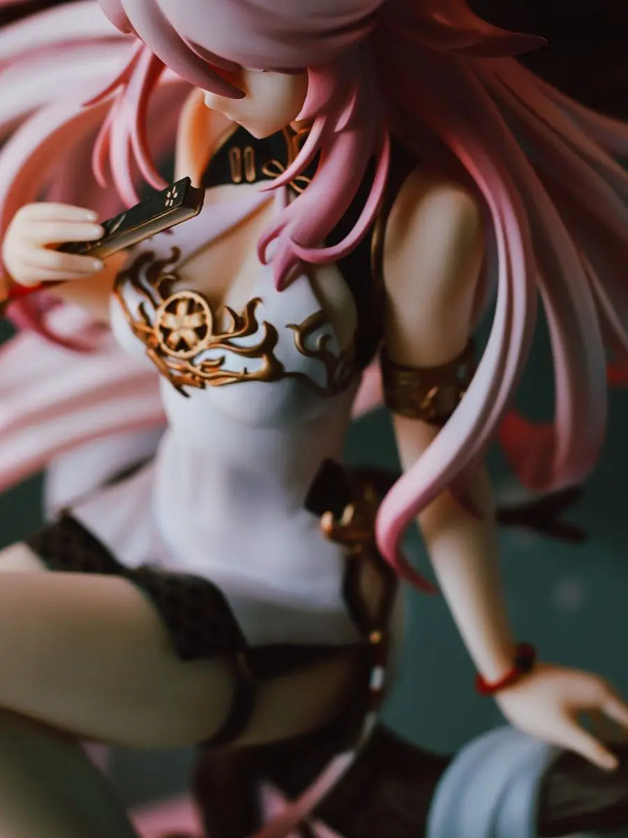 22CM Anime Game Figure Yae Sakura Game Collapse Gakuen Sitting Posture Decoration Model Dolls Toy Gift Collect Box Ornaments PVC