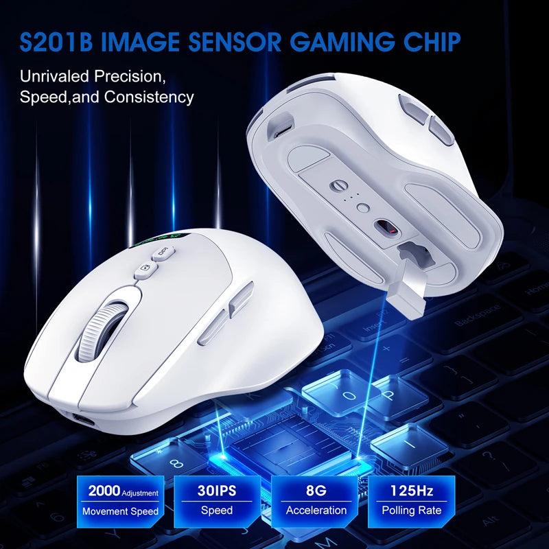 Dual Modus Drahtlose Lade Maus Ergonomische Stumm Bluetooth Maus 2,4G Büro Gaming Universelle Tragbare Maus Für PC Android IOS