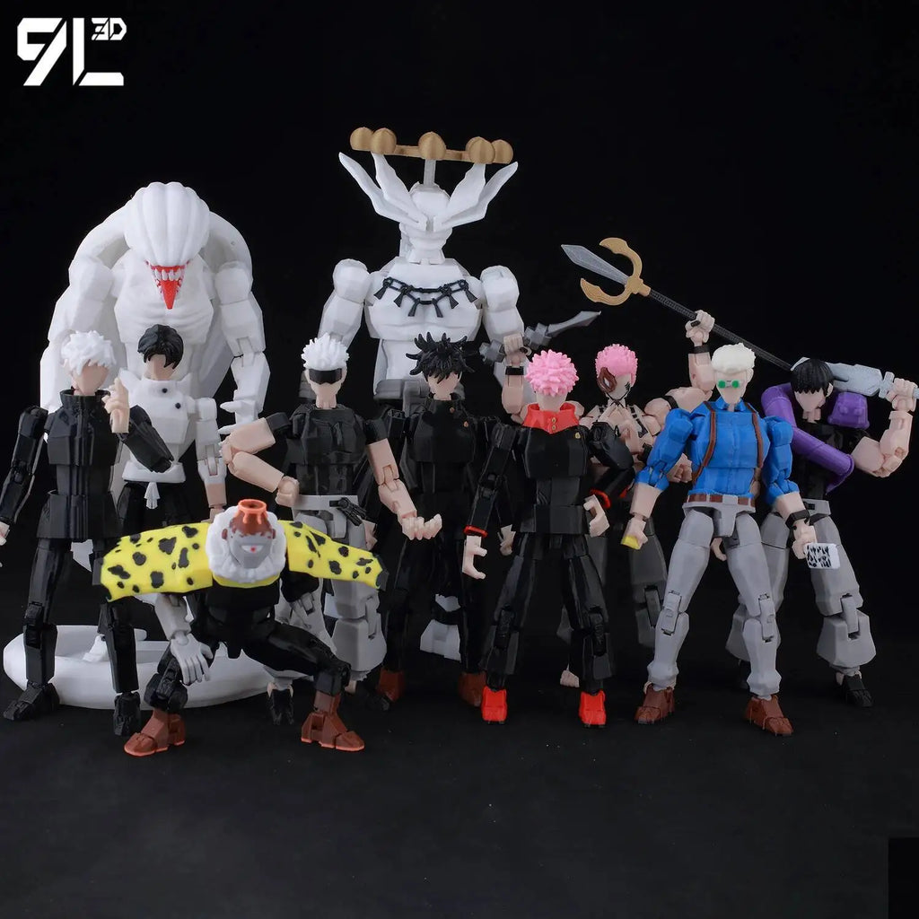 9L3D Gedruckt Lucky Dummy 13 Jujutsu Kaisen Gojo Satoru Toji Yuji Sukuna Anime Action Figuren Mannequin Yuuta Rika Modell T13 Spielzeug