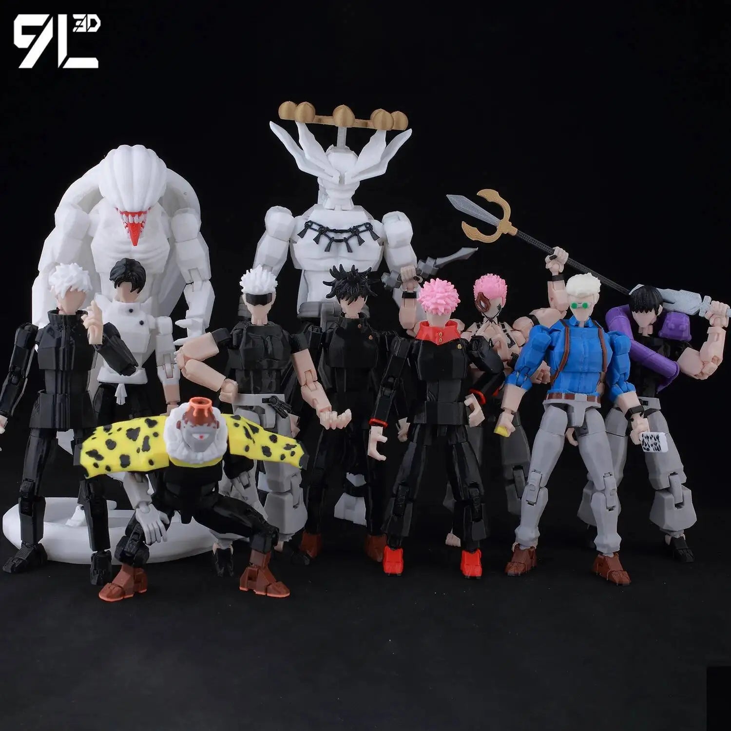9L3D Gedruckt Lucky Dummy 13 Jujutsu Kaisen Gojo Satoru Toji Yuji Sukuna Anime Action Figuren Mannequin Yuuta Rika Modell T13 Spielzeug