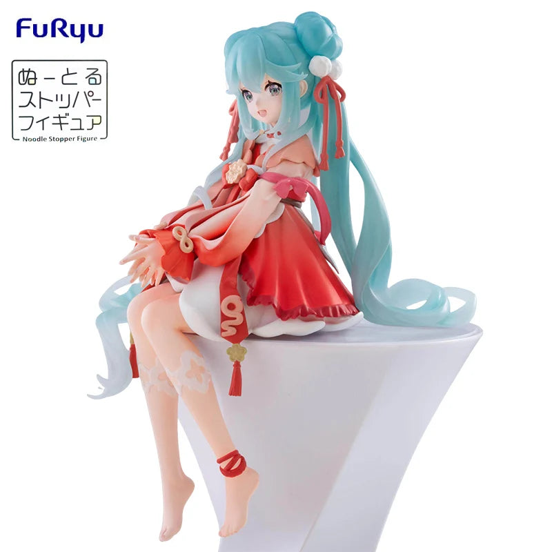 FuRyu Noodle Stopper Hatsune Miku 2026 Spring Festival Ver. PVC 14CM Anime Action Figures Model Collection Toy