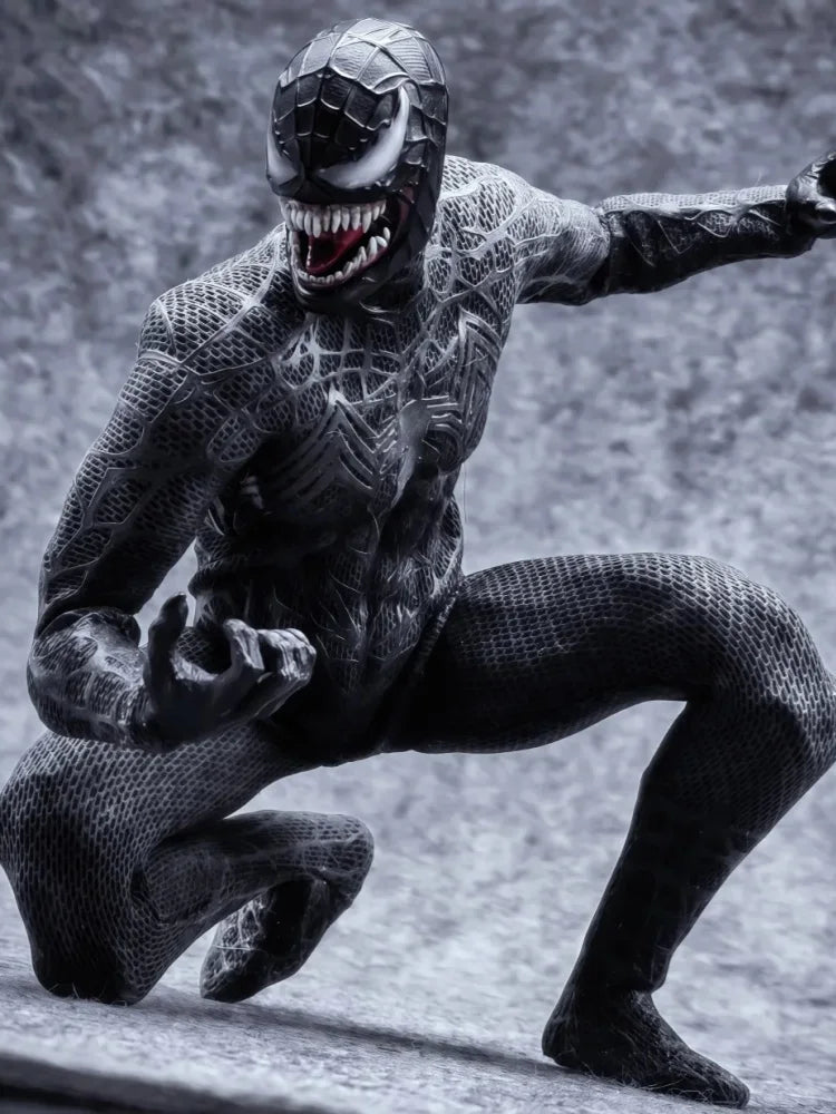 Sawtooth Toys Venom Spider-Man 6in Studio 1/12 Scale Symbiotic Variant Action Figure Anime Model Trendy Desktop Ornament Gifts