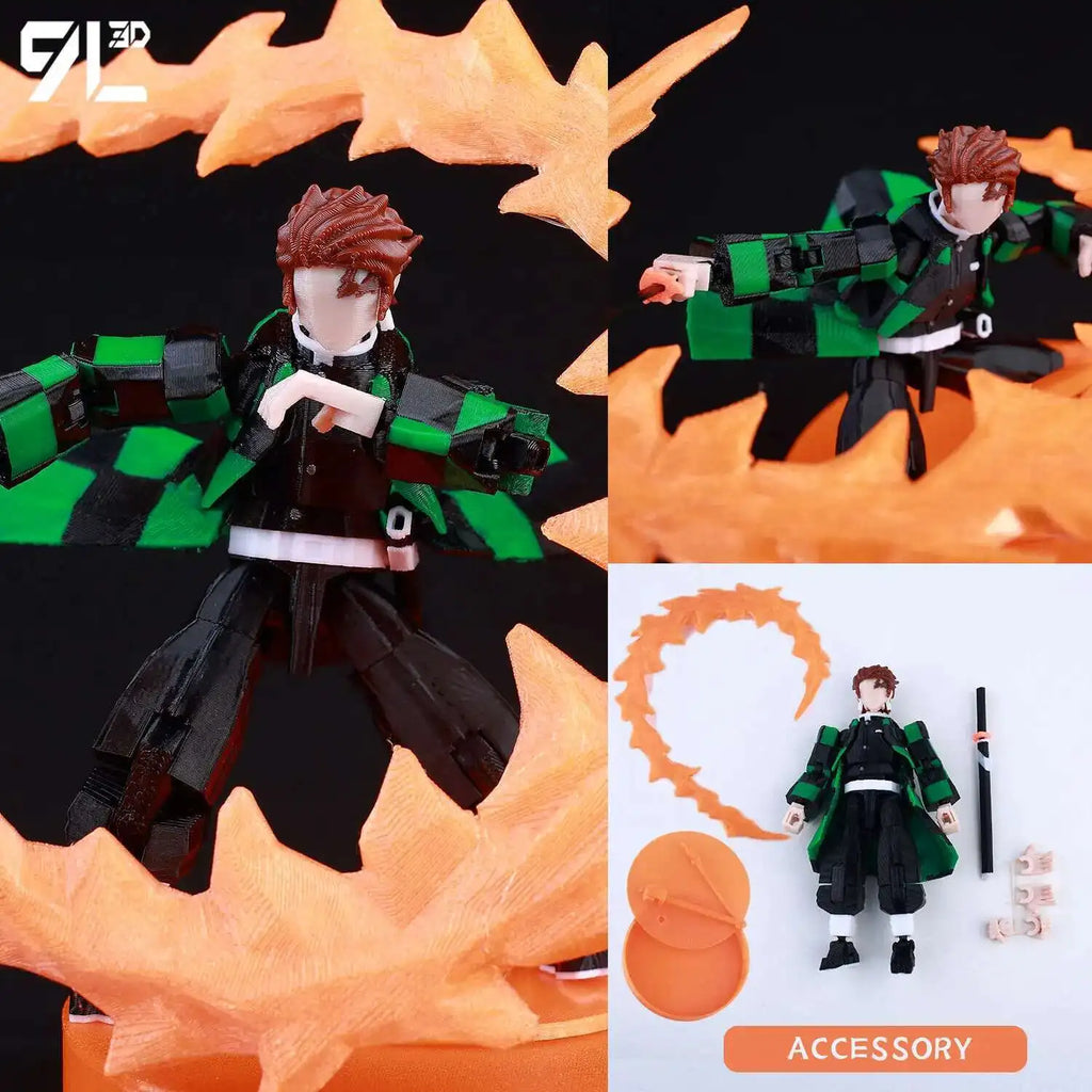 9L 3D Printed Roronoa Zoro One Piece Lucky Dummy 13 Movable Shapeshift Action Figures Mannequin Toys for Anime Lovers