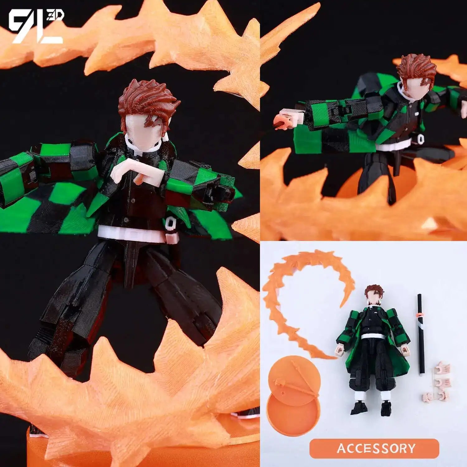 9L 3D Printed Roronoa Zoro One Piece Lucky Dummy 13 Movable Shapeshift Action Figures Mannequin Toys for Anime Lovers