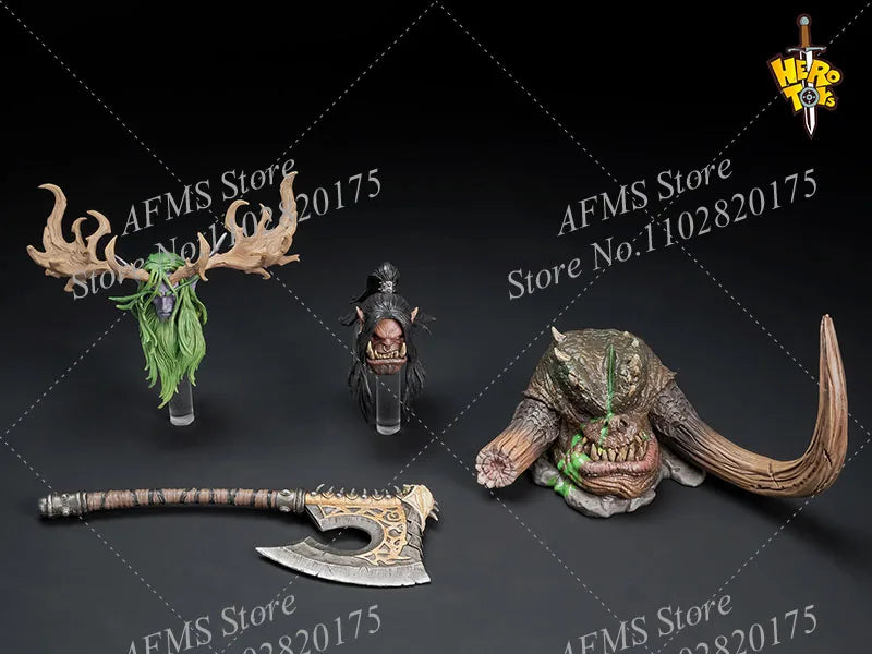 Auf Lager: Hero Toys Sammlerfigur im Maßstab 1:10 – Orde Battle Song Chief Roaring Roaring Orc Warrior (22 cm) – Soldaten-Actionfigur