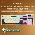НОВА Ajazz AK35I V3 MAX Трирежимна Жична Bluetooth Безжична Геймърска Клавиатура Уплътнение Пълен Ключ Hot Swap 104 Ключа Персонализирана Клавиатура