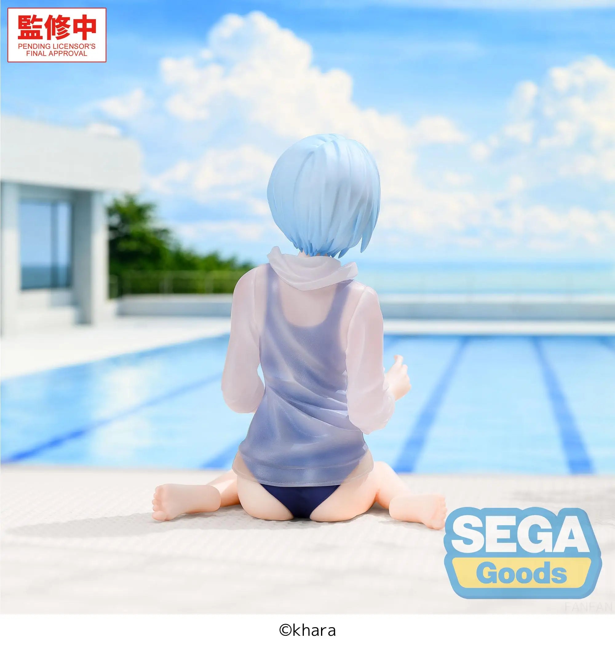 Genuine Sega Yumemirize Evangelion New Theatrical Edition Rei Ayanami School Swimsuit Ver Sega Model Figurine Toys For Otaku Gif